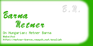 barna metner business card